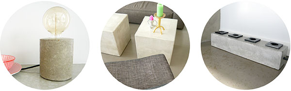 Unter dem Produktlabel BETO entstehen Betonmöbel und Wohnaccessoires nach Maß sowie Boden- und Wandbeschichtungen.